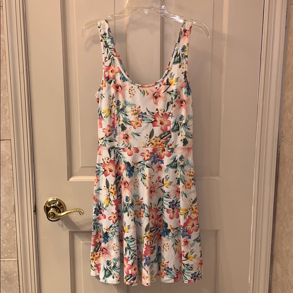 Floral Forever 21 Dress with Lace Detail